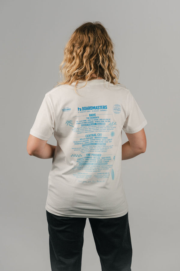 2025 Boardmasters Line Up T-Shirt White